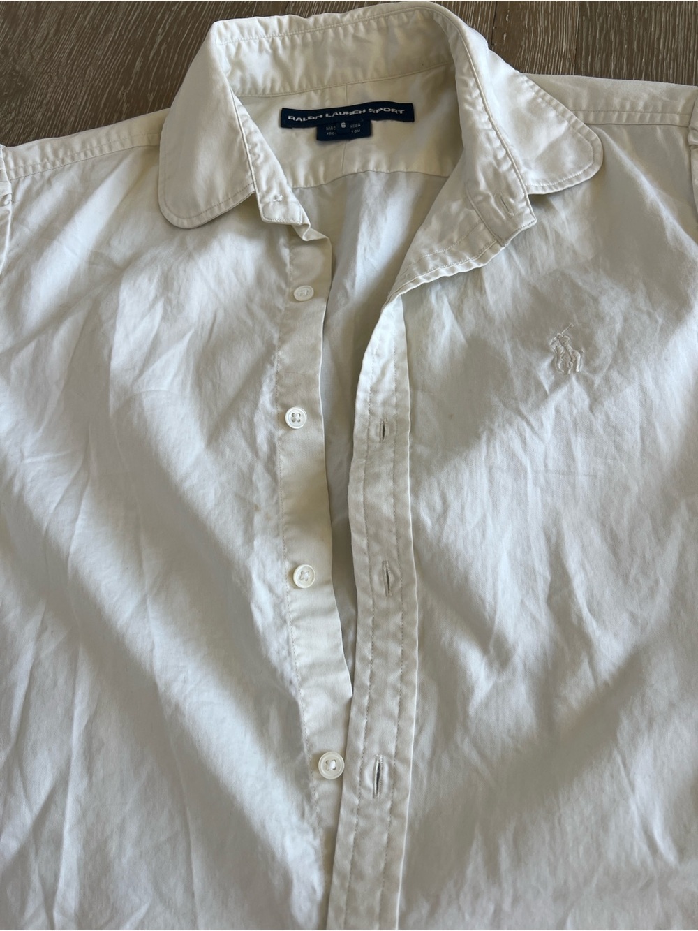 Ralph Lauren Sport White Button-Down Blouse - Picture 3 of 3